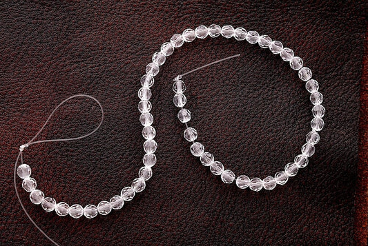 Crystal Faceted Lucite Round Beads 6mm, pack of 54