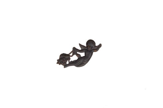 Rustic Brown Cherub Flowers, 43mm x 17mm, pack of 6