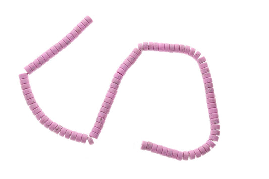 Pink Howlite Lucite Disc Beads, 6mm