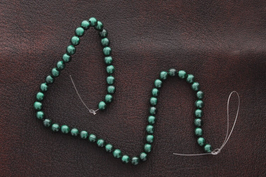 Italian Pine Green Lucite Beads, 6mm