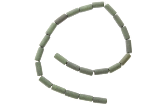 Olive Branch Green Lucite Tube Beads, 13mm, 1 strand