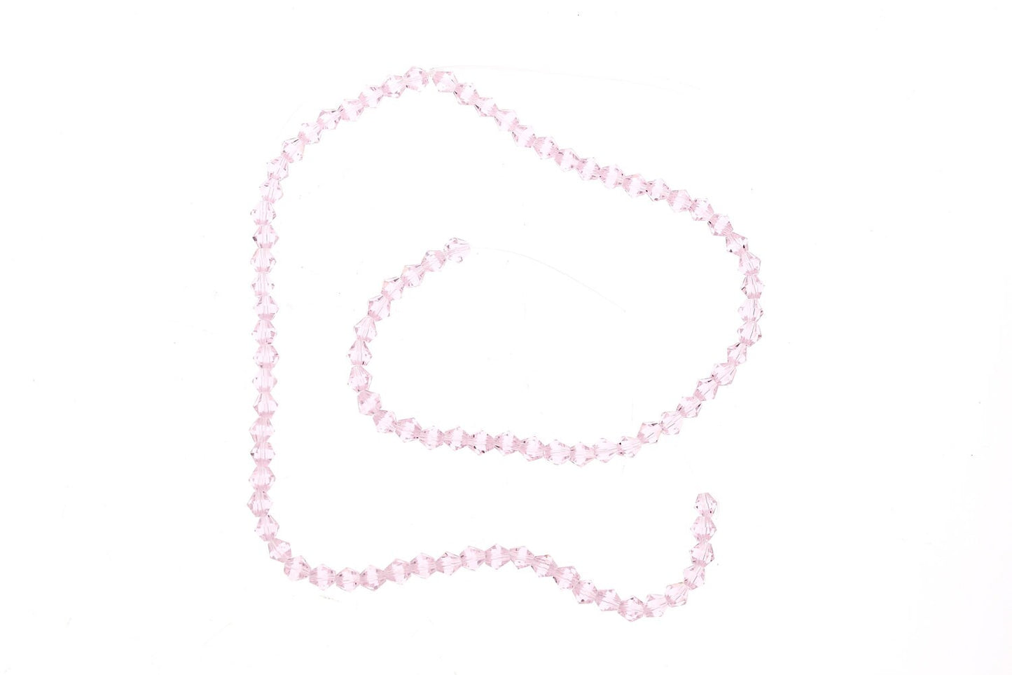 Pink Faceted Bi-cone Fire-n-Ice Crystal 4mm, Bead Strand