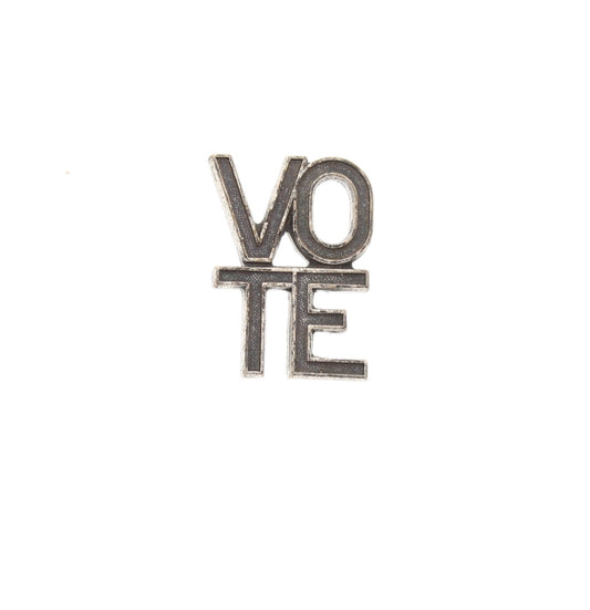 Vote Charm, antique gold or silver, Made in USA, Pack of 6