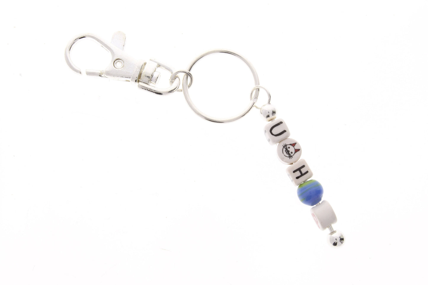 Keychain for Beading, Darice, Sold Unbeaded, Silver plated bead pins. 2.5 inches each. Pack of 2