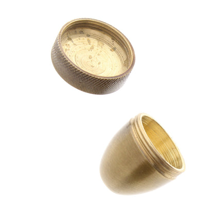 Acorn Canister Pendant, 1 inch long, screw on and off cap, Gold or antique brass, pack of 2