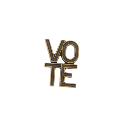 Vote Charm, antique gold or silver, Made in USA, Pack of 6