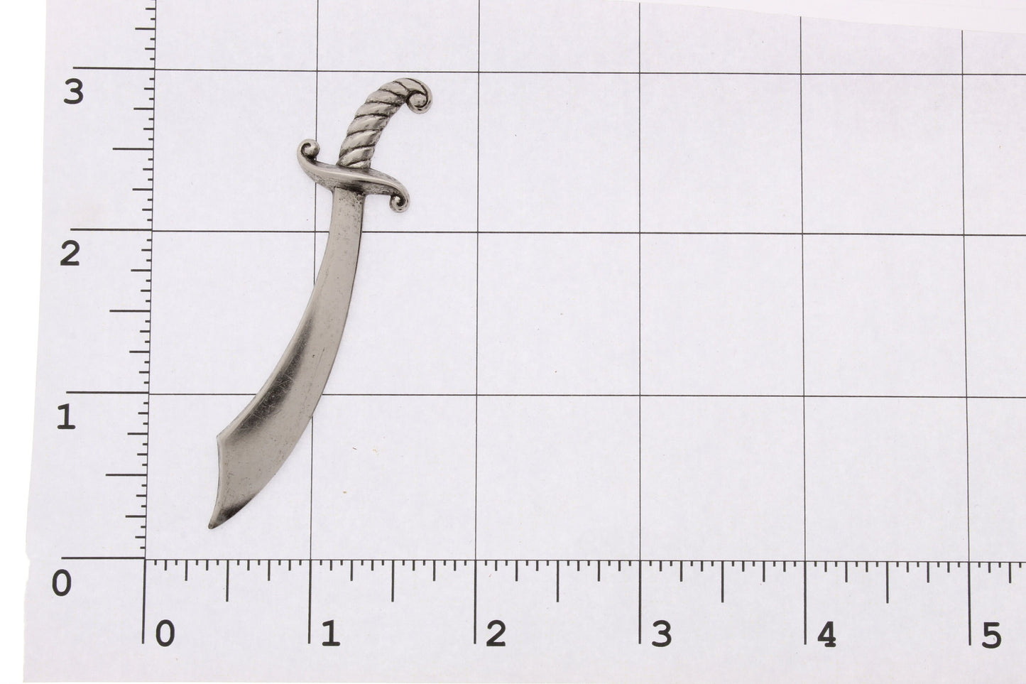 76mm Ottoman Sword Charm, 3 inches long, made in USA, pack of 3