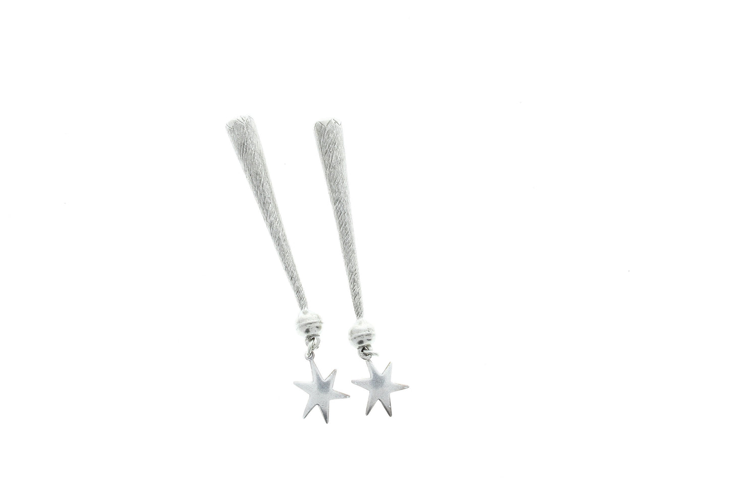 3" Star Bolo Tip, Antique Silver, Made in USA, set of 2