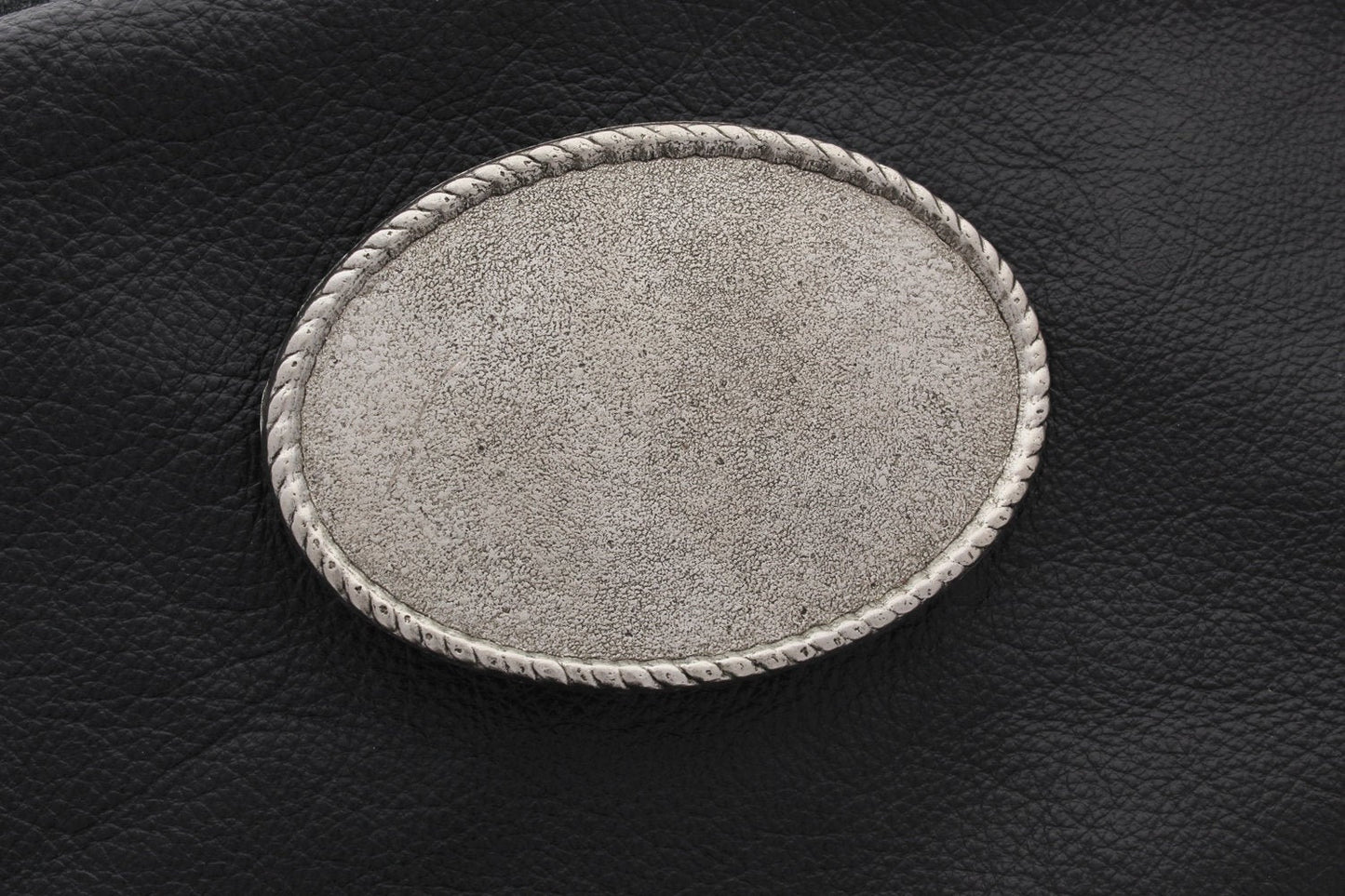 Belt buckle base for embellishment, antique silver finish, 3.5", Each