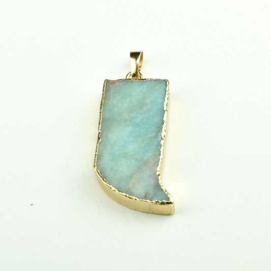 Semi Precious Natural Druzy pendant set in gold, Natural Stone Jewelry, each