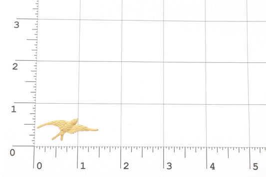 Flying Bird stamping, raw brass, Made in USA, 1 each