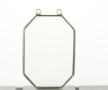 Glass Frame (Octagon) for framing pressed flowers or found objects, Flat, 5 x 3.5, sold by 2  Each Frame  NB105.79