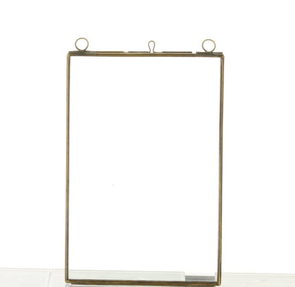 Glass Frame for framing pressed flowers or found objects, Flat, 4 wide  x 6  high, sold by 2 Each Frame  NB103