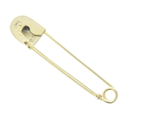 Safety Pin for beading or other found objects, 86mm or 72mm side bar pin, Hamilton Gold finish, each