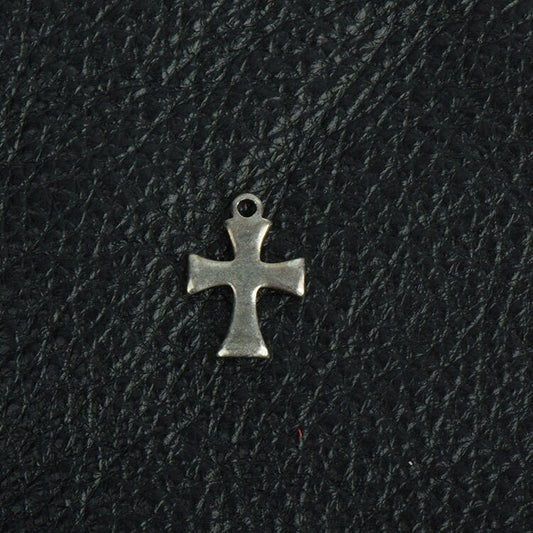 Smooth Cross Charms, Classic Silver, 12mm, pack of 6
