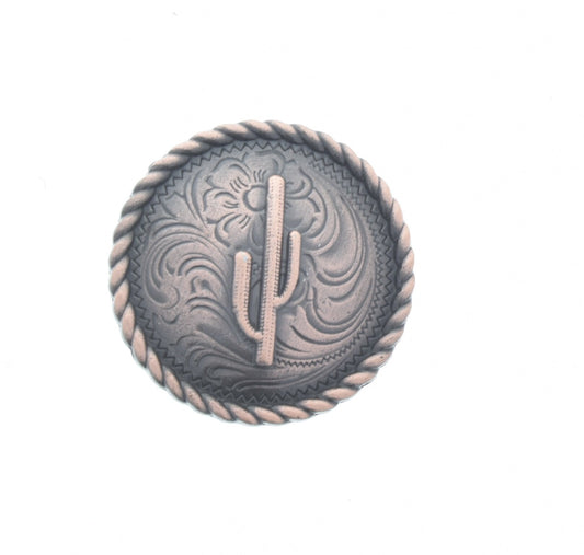 saguaro cactus concho, sold in 2 sizes, 2 finishes, screw on back attachment, each