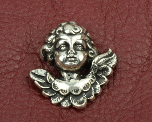 40mm Fairy Angel Cherub Cabochon for Pin or Pendant with flat back, Antique Silver, or Copper, pack of 2
