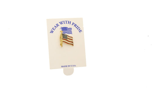 flag  pin  USA Flag Lapel Pin, made in USA, 17mm x 15mm, enameled clutch back pin, sold 20  each, LPFLAG1