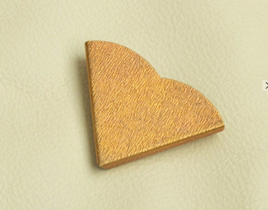 Western Collar Tip, 41mm x 30mm Collar tip, open back, brass gold, pack of 2