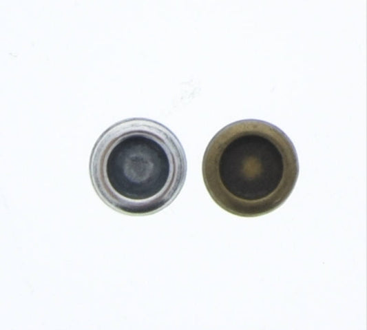 Bezel setting brass, 5mm OD, 3mm bezel setting, pack of 6