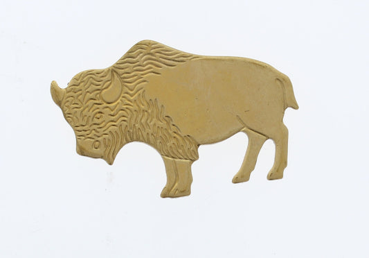 Buffalo Charm, 30x45mm, antique gold, pack of 6