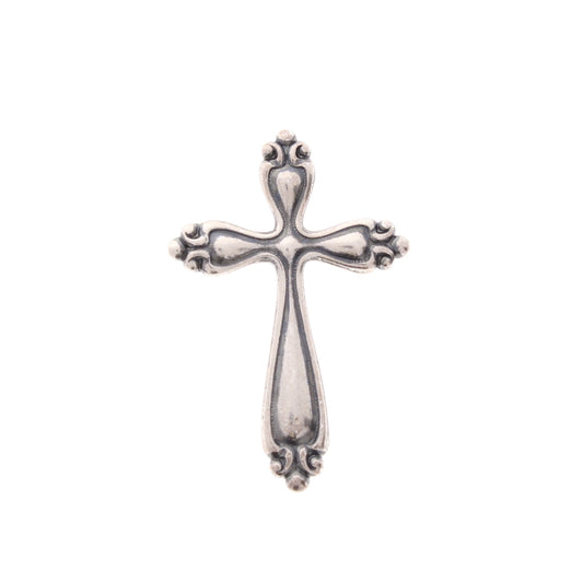 45mm Cross Charm, Classic Silver,pack of 6