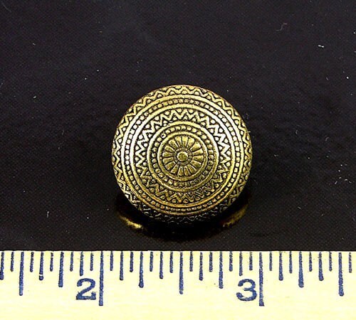 Viking Norse Celtic Shank Buttons, antique gold plating, Set of 5 buttons
