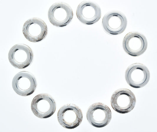 20mm Donut beads, 20x4mm, Classic Silver, pack of 12