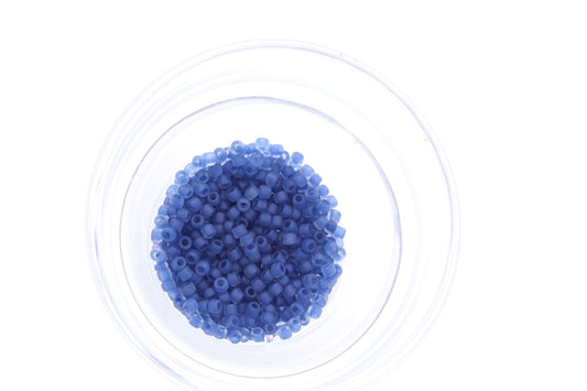 2mm Japanese Glass Matsuno 11/0 Seed Beads, matte slate blue, 18 grams or approximately 695 Glass Beads