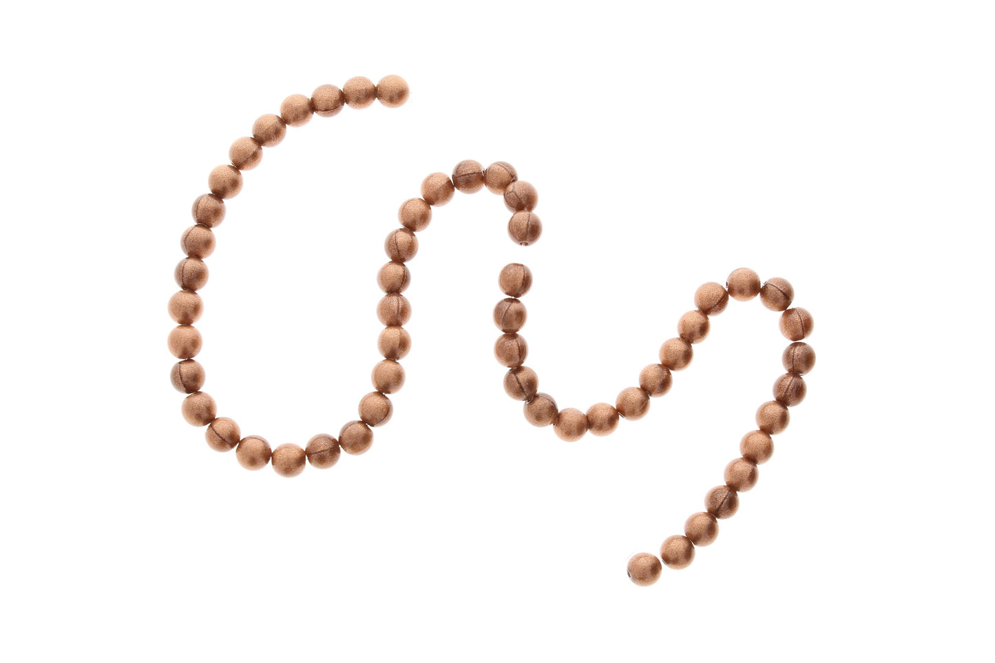 6mm Ginger Brown Round Moon Beads, pack of 54