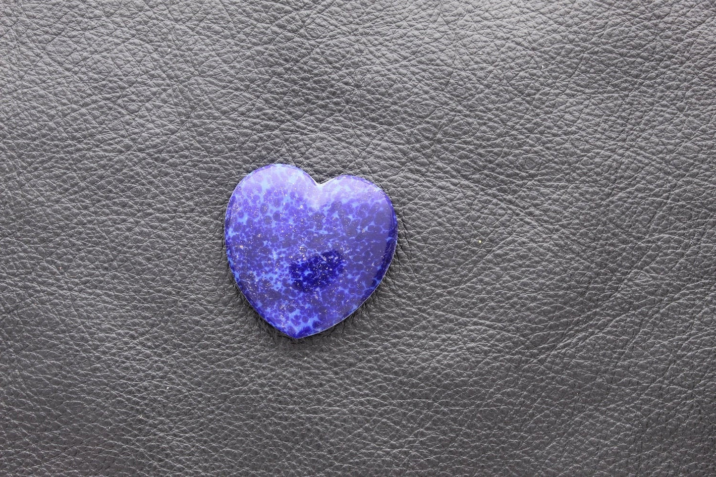 Lapis Lazuli heart cabochon, 31mm, Faux Italian Gem, pack of 12