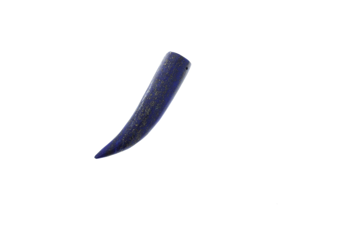 Lapis Horn pendant, 63mm length, each