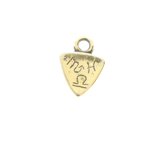 25mm Astrological Signs Scorpio, Pisces, Libra, Pendant, Triangle, Antique Gold or Antique Silver, Pack of 3