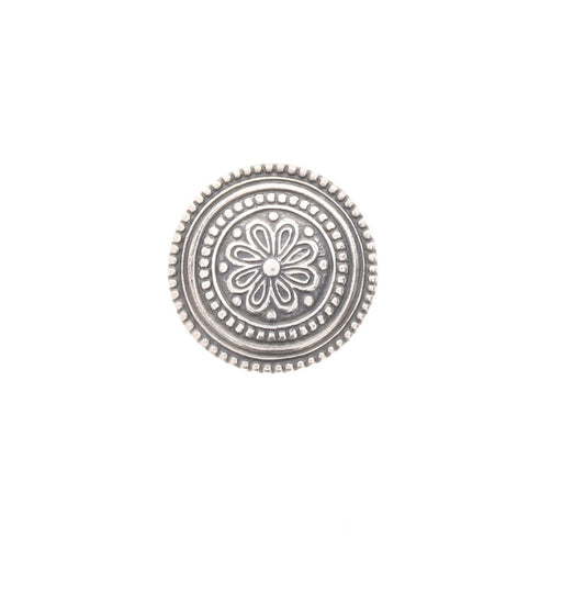 Stamped Finding Charm, Viking Norse, Celtic, Crested Shield, 18mm, antique gold or silver finish, Made in USA, Pack of 6