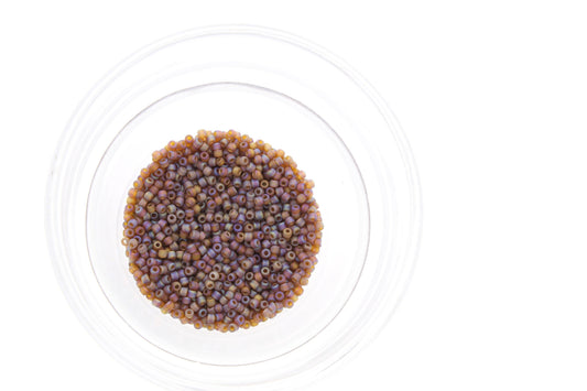 Japanese  11/0 Seed Beads, transparent frost brown Topaz, 18 Grams (Approx. 2636 beads)