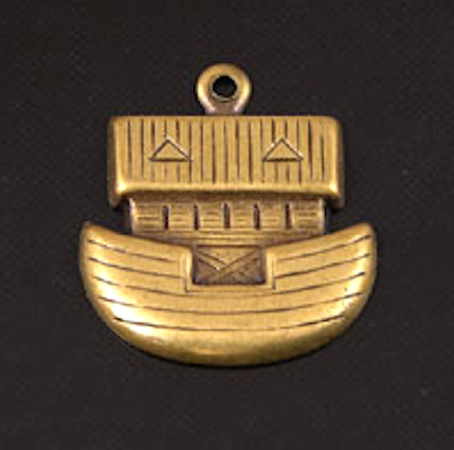 Noah's Ark Boat Charm, Vintage, Bible, 19mm or 36mm, antique gold or antique silver, Made in USA, pack of 6