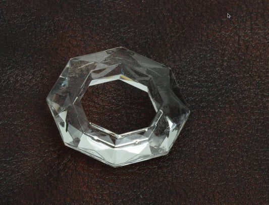 Clear Crystal Acrylic Chandler Drop Pendant, 45mm x 45mm,  3 each