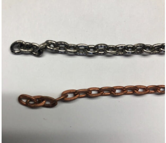 3 Chain Necklaces with lobster clasp, 4 mm curb link, 24" length chain