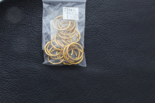 20mm Jump Ring Finding, Thick 2mm = 14 gauge, Gold Finish, Made in USA, pack of 12
