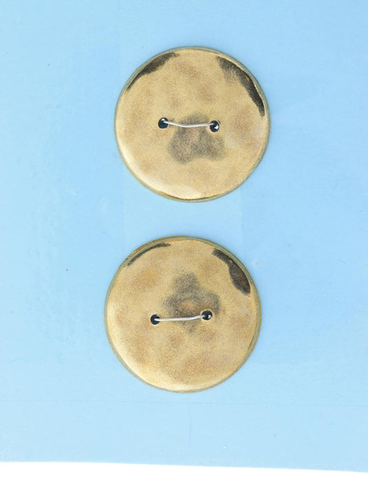 Button set of 4, 2 hole, Hamilton gold finish, pack of 4