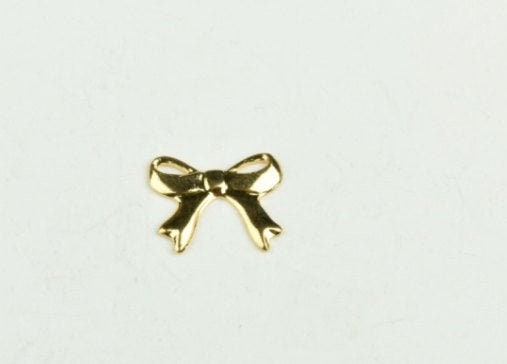 Bow Charm, silver antique finish, sold in packages of 6 15125