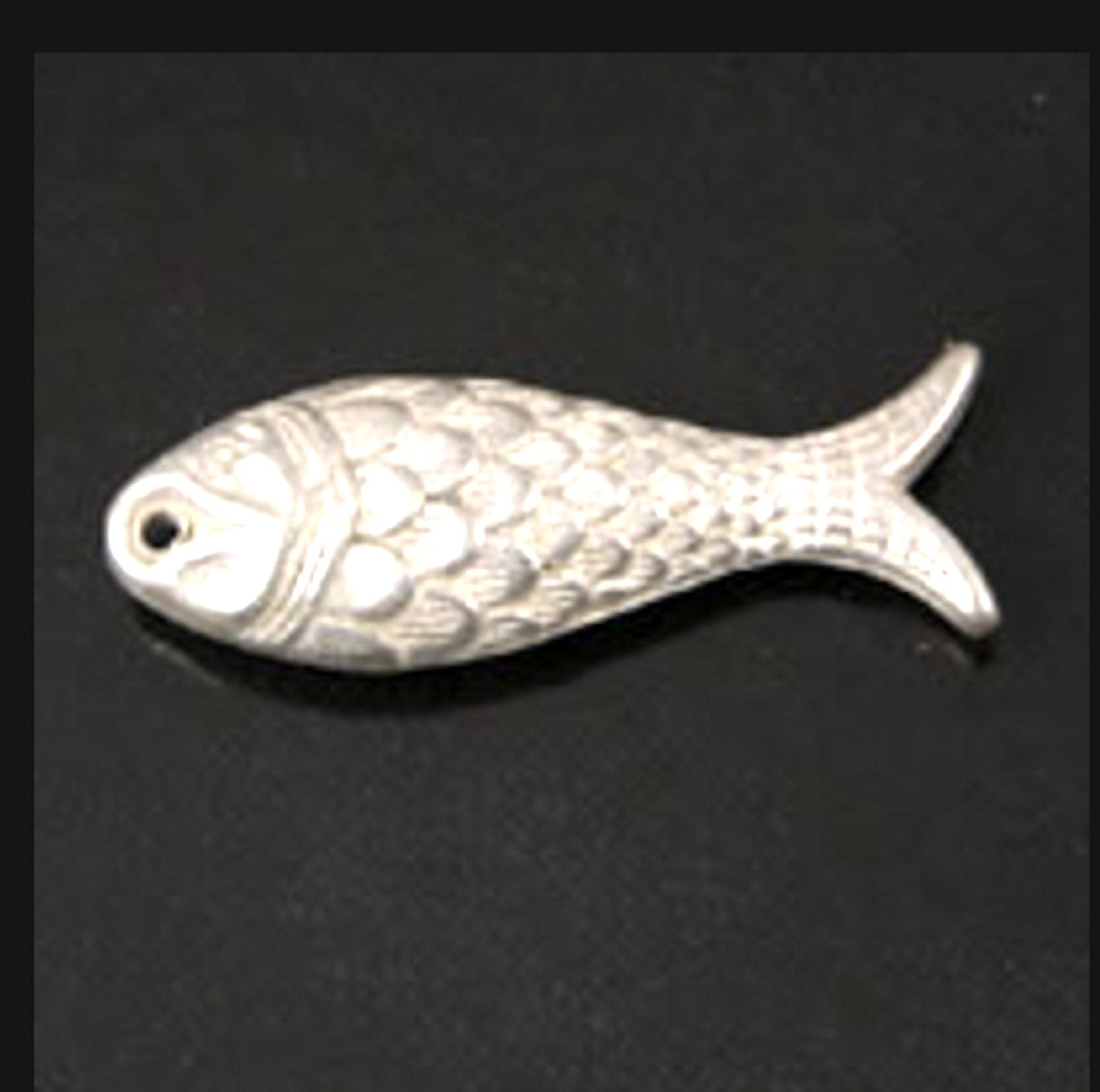 27mm Fish Charms, Silver or Antique Copper, 2 sided design, Pack of 6