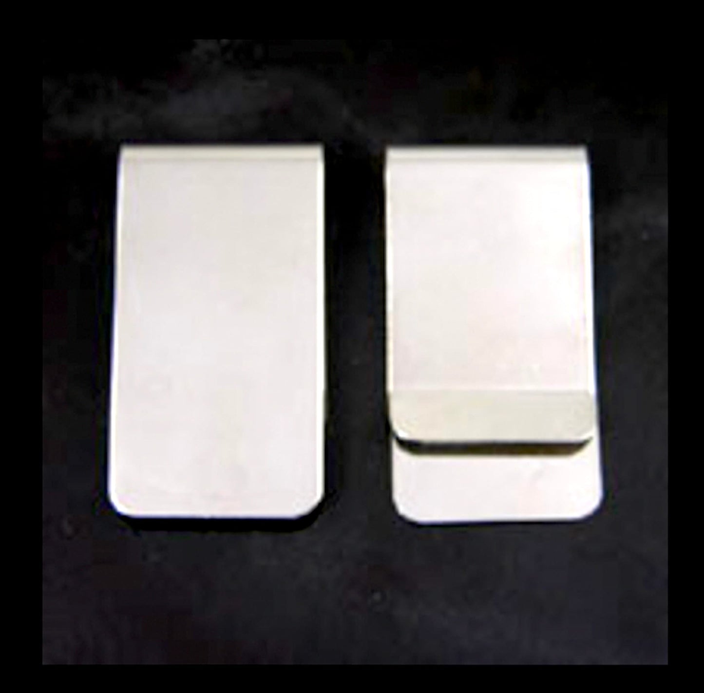 Silver Money clip in stainless steel, Perfect for use as is or for personalizing, pack of 2