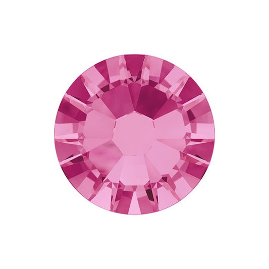 3mm Swarovski Crystal Rose (pink) Rhinestone Cabochon, #2058 SS12, faceted, foil flat back, pack of 24