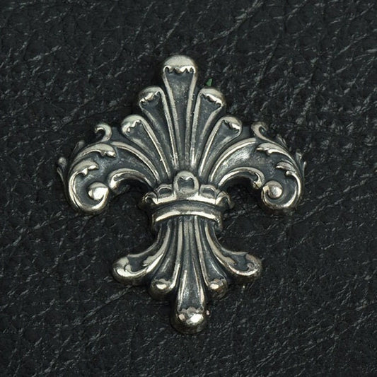 Fleur de Lis Charm Stamping, antique gold or antique silver, made in USA, Pack of 3