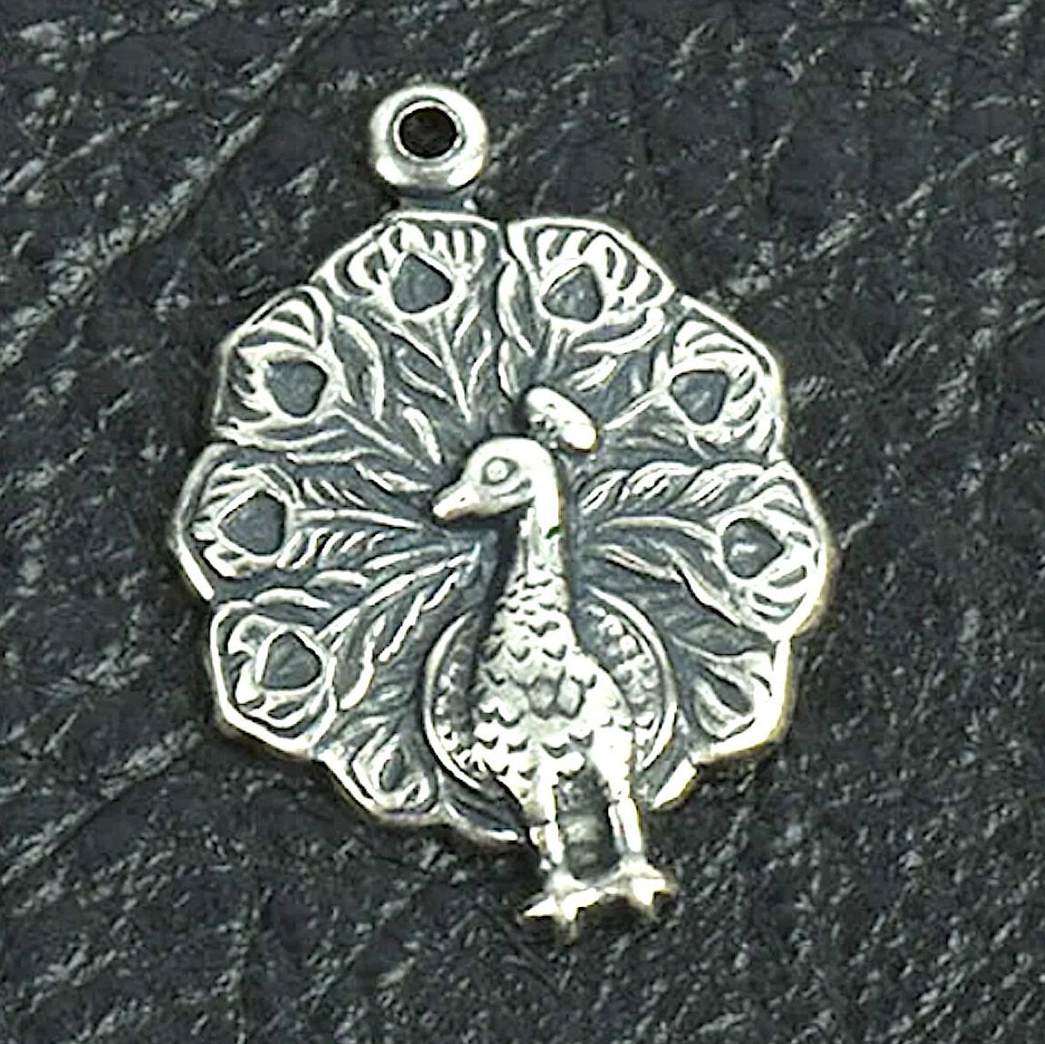 17mm Peacock Charm, for earrings, bracelets, antique gold or classic silver, Made in USA, pack of 6