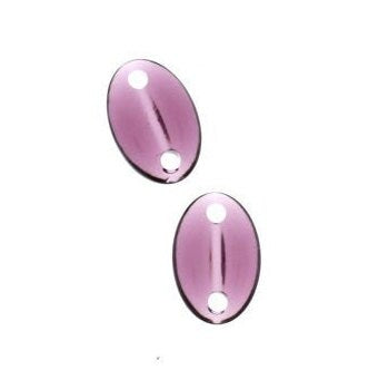 Swarovski Connector bead 15x10mm purple, Vintage Crystal Article #3219/4 Coffee Bean shape, pack of 12
