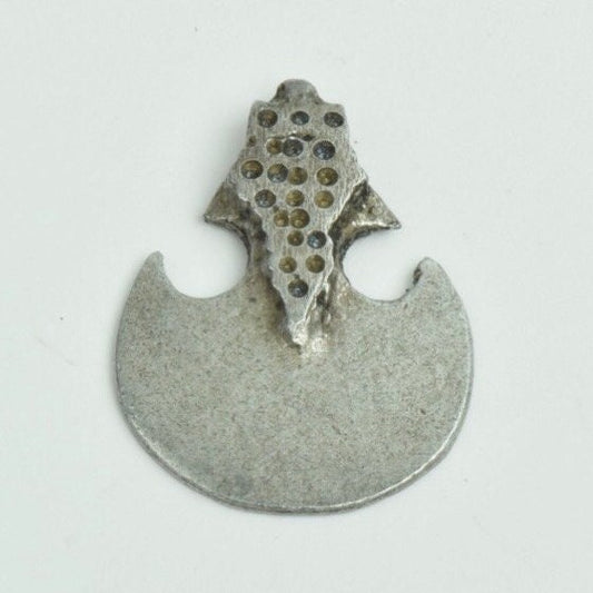 Viking Celtic Axe Head Charm Pendant, 31mm, antique silver, rustic brown, or Hamilton gold, Made in USA, pack of 3