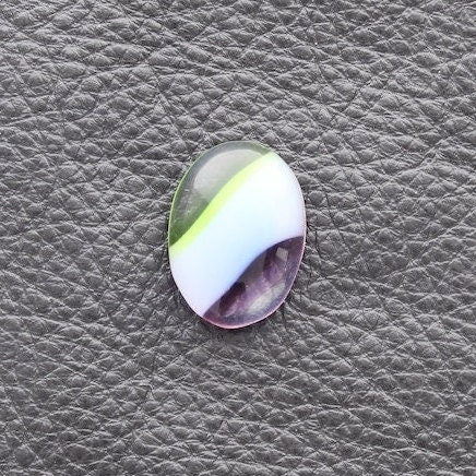 Marble Glass Cabochon, Purple White Green, 18mm x 13mm, 18x13, pack of 4