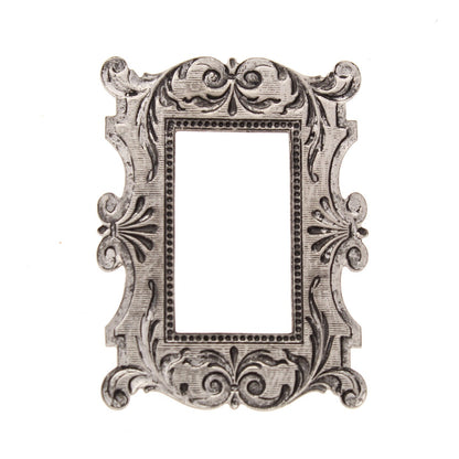 Vintage Victorian Scrolled Frame, 2.4" Classic Silver or Antique Gold, 61mm, Made in USA, 1 each